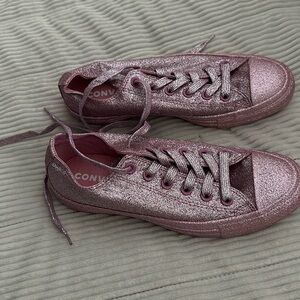 Pink Glitter converse